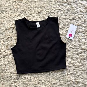 Yogalicious Classic Black Crop Top